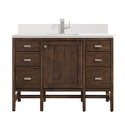 James Martin Addison 48" Single Vanity in Mid-Century Acacia with 3cm Countertop
