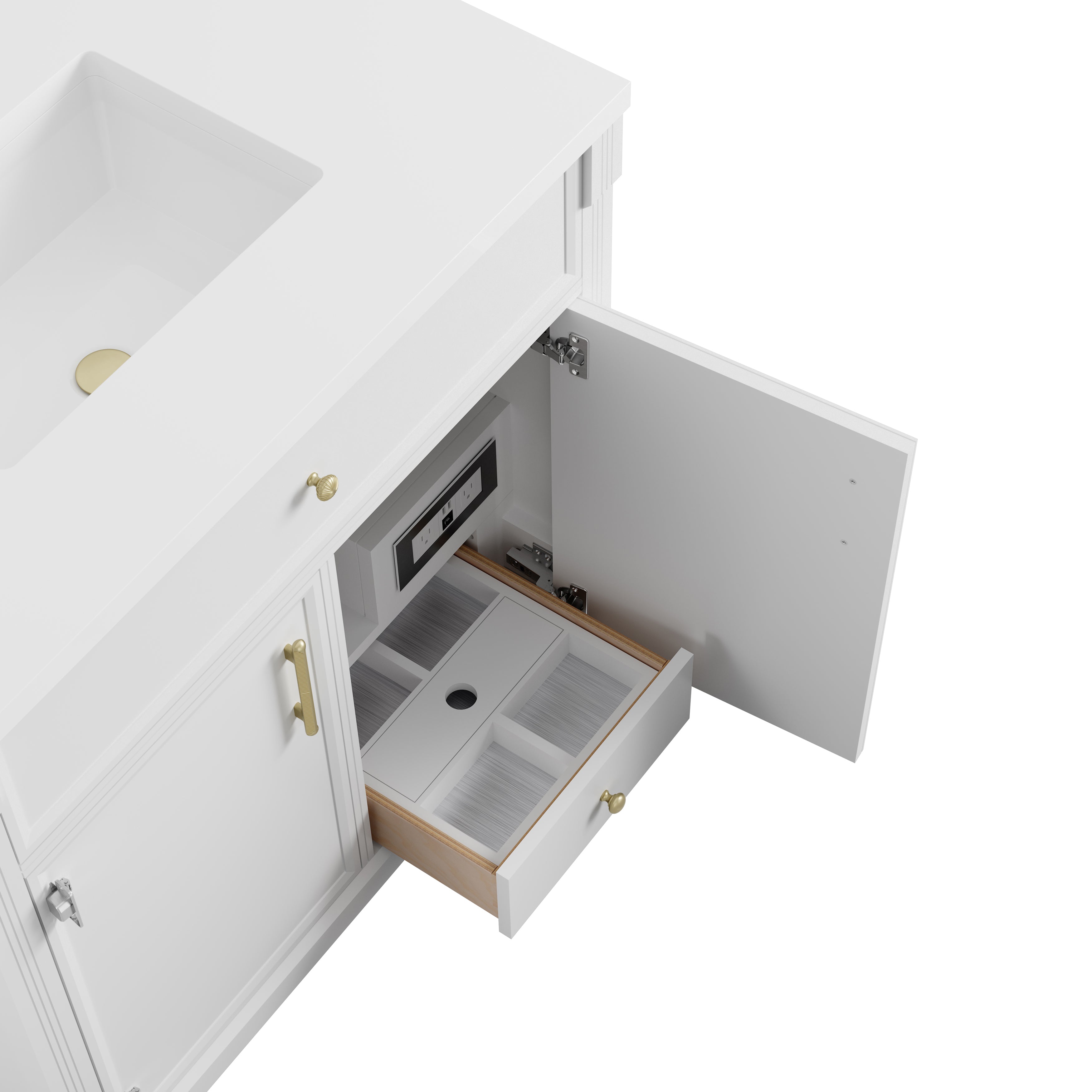 James Martin Bellshire 36" Single Vanity in Bright White with 3cm Countertop
