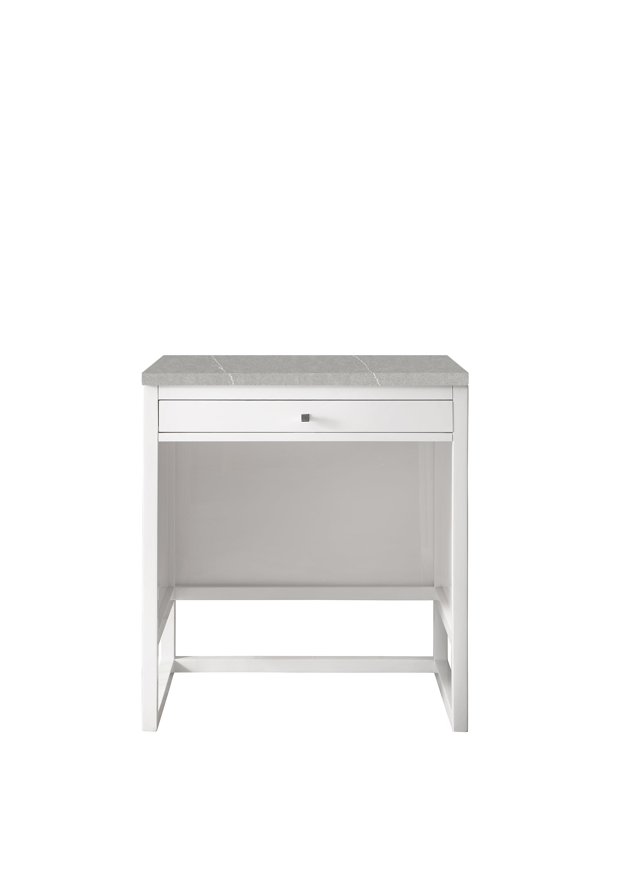 James Martin Athens 30" Countertop Unit in Glossy White with 3cm Countertop