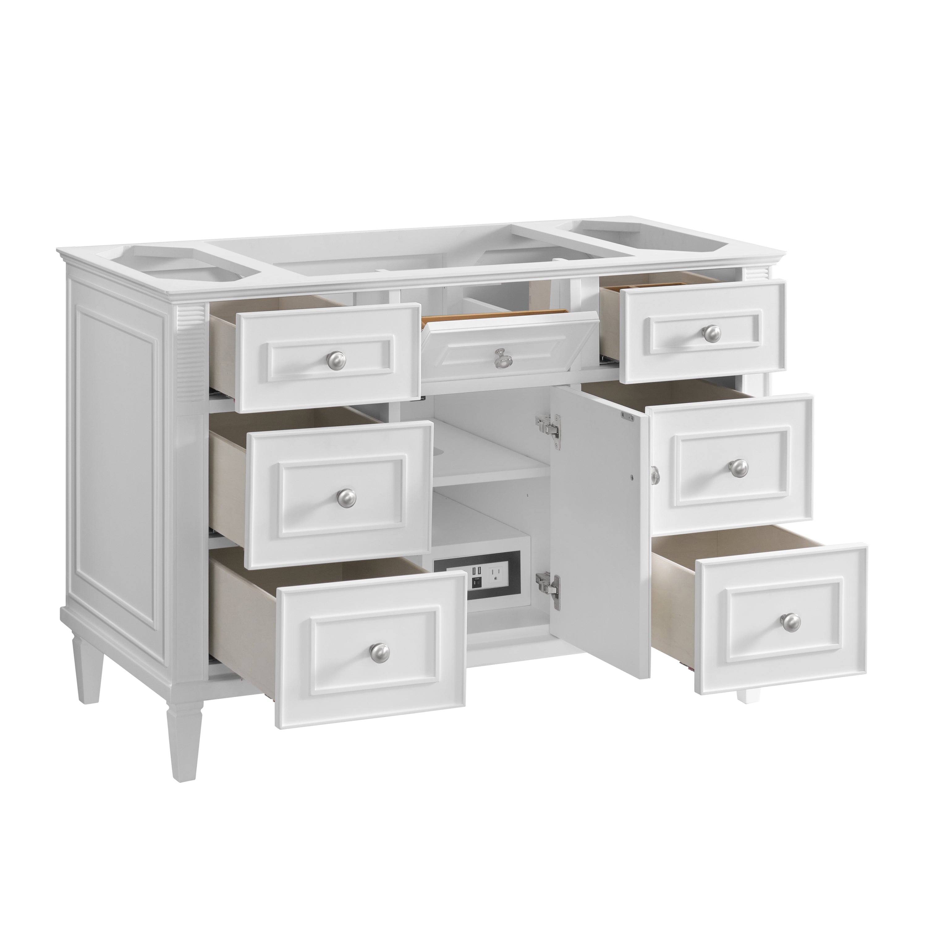 James Martin Lorelai 48" Single Vanity in Bright White with 3cm Countertop